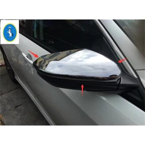 Yimaautotrims Auto Accessory Door Rearview Mirror Protector Shell Cover Housing Trim 2 Pcs For Honda Civic 2016 2017 2018 ABS