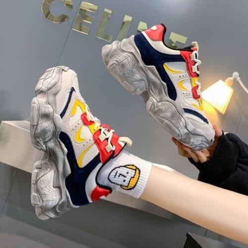 Women Sneakers Flat Platform shoes Suede Leather fashion casual Breathable Thick bottom Ladies Shoes