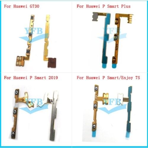 10pcs For Huawei Ascend G730-C00 G730 P Smart Plus/Enjoy 7S 2019 Power On Off Volume Side Button Key Flex Cable Parts