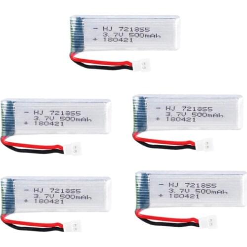 3.7V 500mAh lipo Battery for JJRC H37 E50S E50 Wltoys V930 V977 T37 X20 U815A U818 RC Quacopter Parts 721855 Batttery