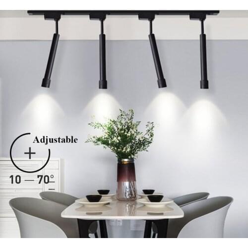 BEIAIDI 7W Modern Zoom LED Track Spotlight Adjustable Surface Mounted Led Downlight Coffee Clothes Shop Focusing Track Spotlight