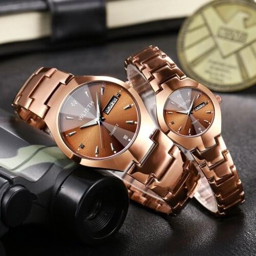 WLISTH Watches for Lovers Relogio Feminino Reloj Luxury Brand Women Watches Men Watch Fashion Steel Wristwatch Gift for Couple