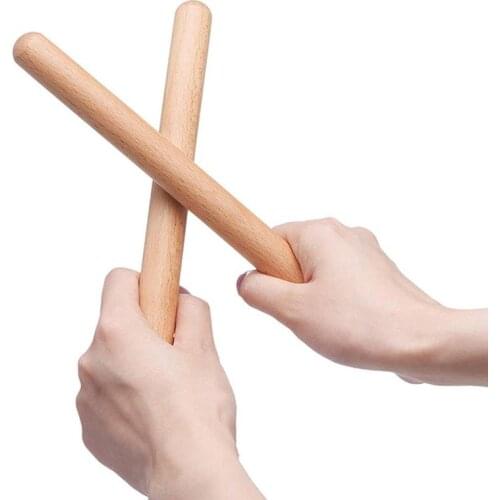 1 Pairs Wood Claves Musical Percussion Instrument Rhythm Sticks Percussion Rhythm Sticks Children Musical Toy #20