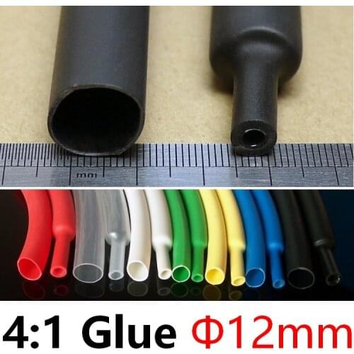 Diameter 12mm Heat Shrink Tube 4:1 Ratio Dual Wall Thick Glue Waterproof Wire Wrap Insulated Adhesive Lined Cable Slveeve