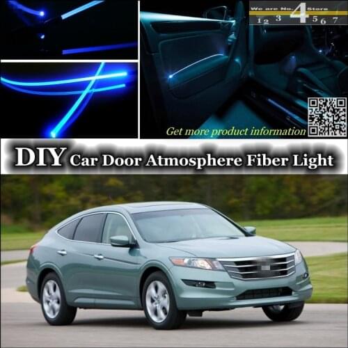 For Honda Crosstour interior Ambient Light Tuning Atmosphere Fiber Optic Band Lights Inside Door Panel illumination Tuning