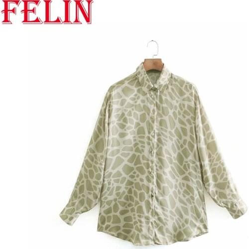 FELIN 2021 Fashion New Women Shirts High Quality Za Chic Leopard Loose Button Shirts Comfortable Mujer Tops Casual Blouses