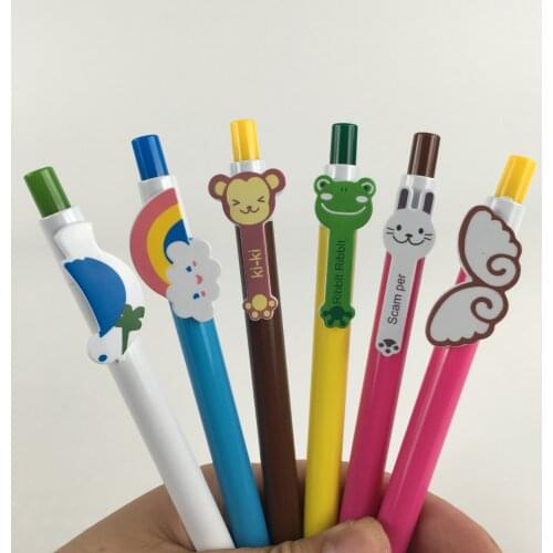 Jonvon Satone 30 Pcs Press Ball Point Pen Plastic Creative Pen Student Stationery Office Supplies Gift Pens Wholesale 0.5mm Kids