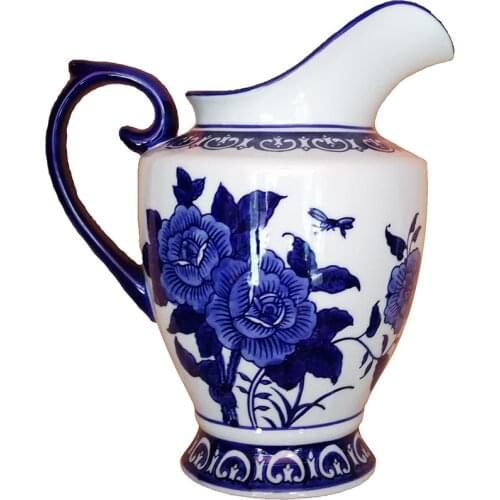 Ceramic Wall Decoration Wall Flower Arrangement Jingdezhen Ceramics Blue and White Porcelain Home Decorations