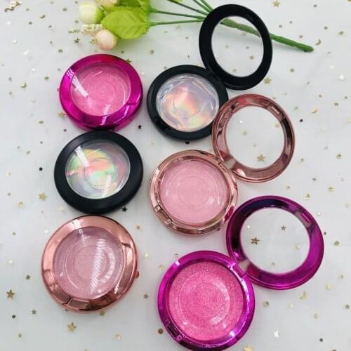 Round lashes box suitable for 3D 5D mink eyelashes hot selling clear trays eyelashes box