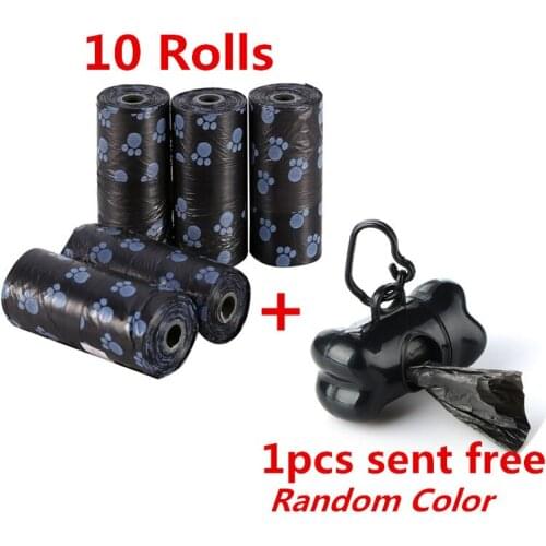 Portable 10 Rolls 15pcs Puppy Dog Waste Poop Bag Biodegradable Dog Poop Bag Outdoor Cleaning Tool With Dog Bag Dispenser Box