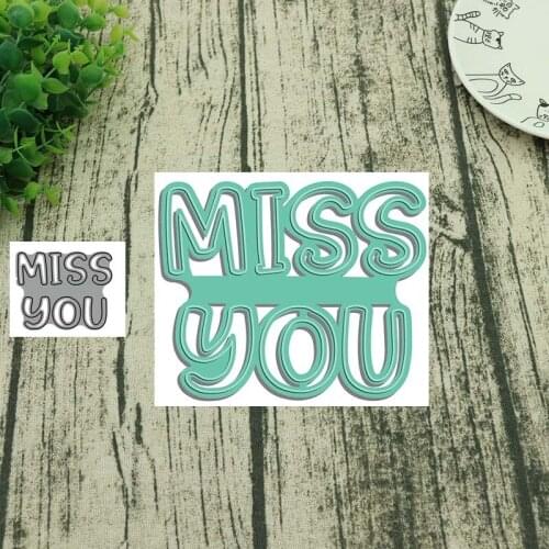 Metal cutting dies Miss you letter cut die mold decoration Scrapbook paper craft knife mould blade punch stencils die