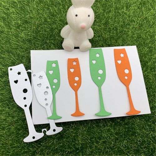 Wine glass lace card Metal Cutting Dies Stencils For DIY Scrapbooking Decorative Embossing Handcraft Die Cutting Template