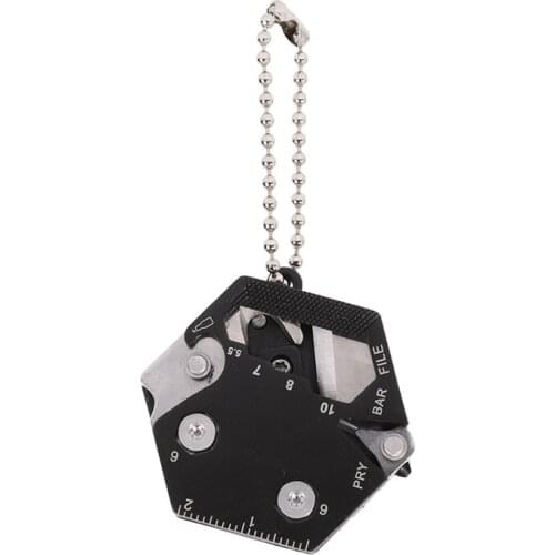 EDC Multi-tool Mini Multifunctional Stainless Steel Screwdriver Bit Rope Cutter Bottle Opener Ruler Outdoor Repair Tools 2021