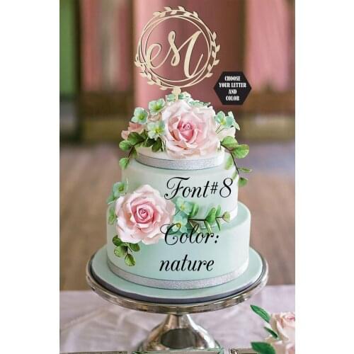 Monogram Cake Topper, Initials Cake Topper Single Letter, Personalised Topper!Wedding Cake Topper Letter M cake topper, Unique C