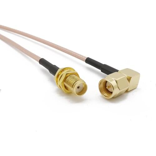 SMA Male Right Angle to SMA Female RF coaxial Coax Assembly Pigtail Antenna Wi-Fi Coaxial RG-316 Low Loss Cable 2-15M
