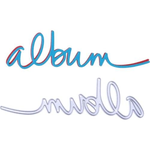 New Design Verbs Album Metal Cutting Dies For DIY Scrapbooking Photo Album Paper Cards Decorative Crafts Embossing Die Cuts