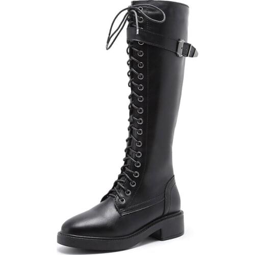 Skinny Boots Fall/Winter 2020 New Boots with zip-up high boots flat-bottomed knee-high knight boots for women white boots