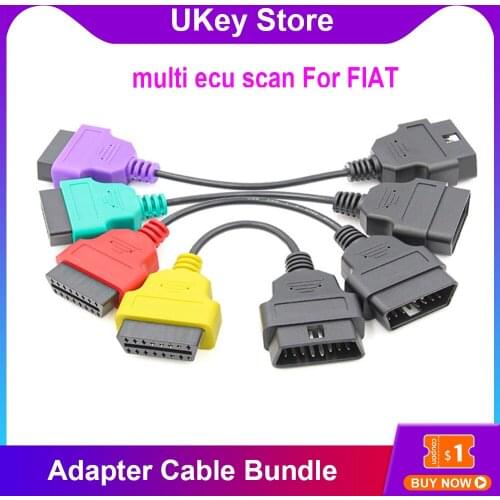 Okeytech High quality 4PCS/lot multi ecu scan For Fiat FIAT Adapter Cable Bundle Car OBD Cable
