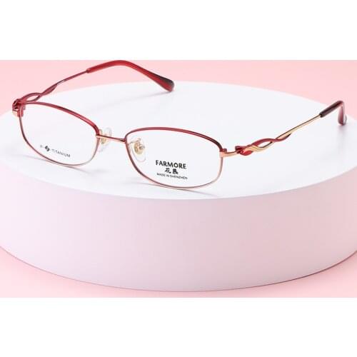 Logorela 6027 Pure Titanium Full Rim Eyeglasses Optical Glasses Frame For Womens Eyewear Female Armacao Oculos