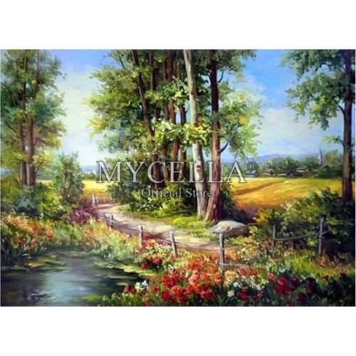 Landscape 5D DIY Diamond Painting farm Cross Stitch Needlework Full Round Rhinestone Mosaic Diamond Embroidery Crafts Home Decor