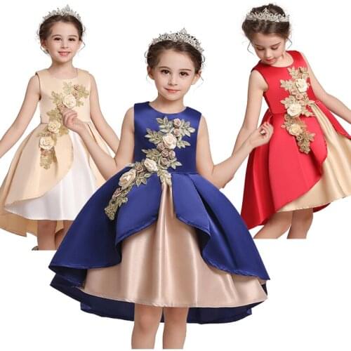 Summer Dresses Girls Kids Princess Dress Girl Evening Party Wedding Fantasia Gold Girls Dress Carnival KidsBall Gown Dress Teen