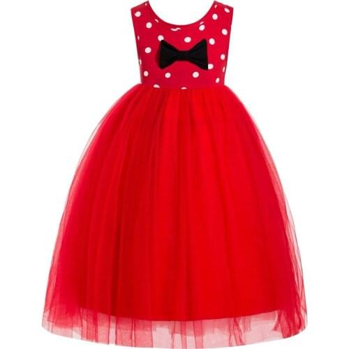 Princess(Sofia,Native Ameriacn,Jasmine,Mermaid) Tutu Costume for Girls Big Dot Minnie polka dot Halloween Costume Layered dress