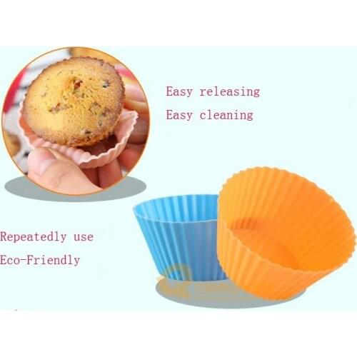 Bakeware Silicone Pudding Mold Cake Tools in Cake & Jelly Molds Suitable for Oven Microwave Steamer 2 Patterns 3 Colors 6 Pcs