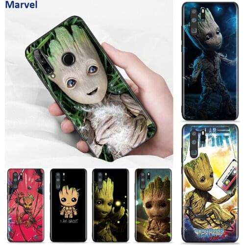 Silicone Black Cover Baby Groot Cutest For Huawei Nova 8 7 6 SE 5T 7i 5i 5Z 5 4 4E 3 3i 3E 2i Pro Phone Case