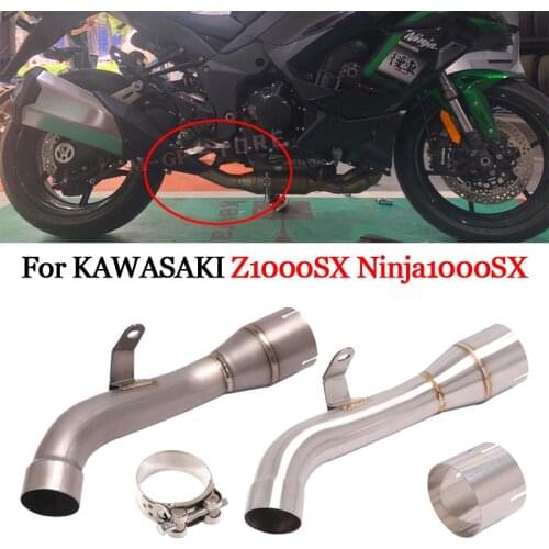 Slip On For KAWASAKI Ninja1000SX Z1000SX NINJA 1000SX 2020 2021 Motorcycle Exhaust Link Pipe Cat Delete Modified Keep Catalyst
