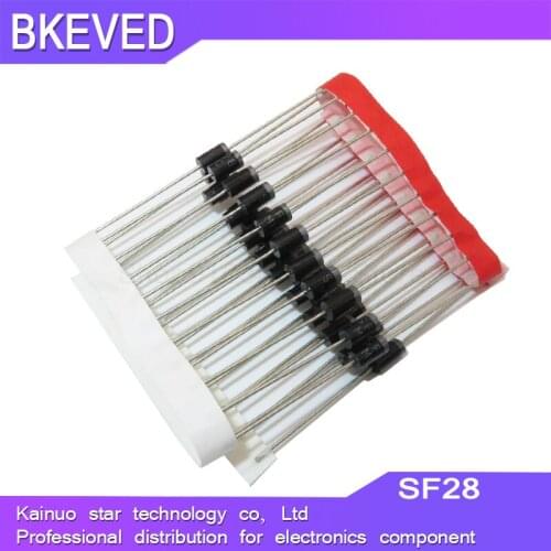100PCS SF28 Super Fast Rectifier Diode 2A 600V DO-15