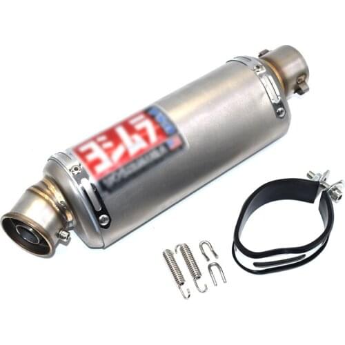 Universal Motorcycle Exhaust For Muffler Titanium Color Scooter Motorbike ATV Pit Bike Escape mt07 Mt09 r3 r6