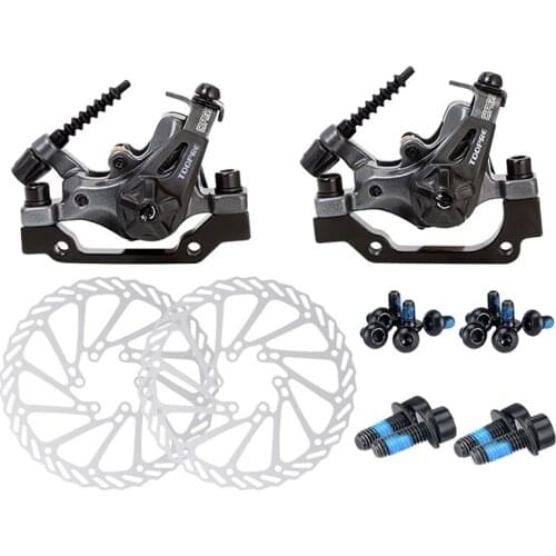 TOOPRE MTB Bike Mechanical Disc Brake Bilateral Bicycle Front Rear Brake With 160Mm Rotor Scooter Folding Bike Parts