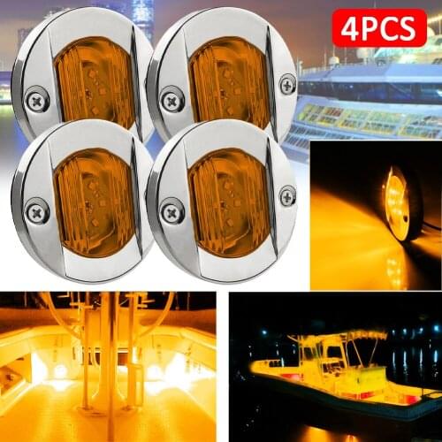 DC 12V Marine Boat Transom LED Stern Light Round Cold LED Tail Lamp Yacht Accessories Waterproof