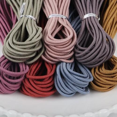 3mm Colorful High Quality Round Elastic Ribbon Round Rubber Band For Hairline Elastic Band Elastic Line DIY Sewing Accessory