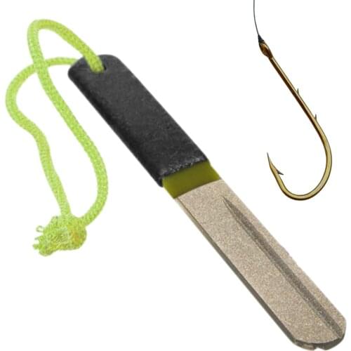 Diamond Stone Fishing Hook Sharpener Hook Hone Durable Fly Fishing Sea Fishing Hook Grinder Sharpening Tool Fishing Accessory