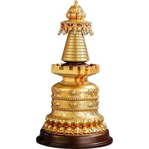 Garang Tower Tibet Stupa Pagoda Ornaments Tibetan Buddhism Tibetan Tantra Supplies Bodhi Pagoda Pure Copper Karma Tower