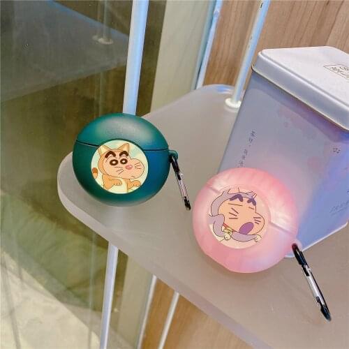 Japan Anime funny cute boy wireless Bluetooth Earphone Case for apple airpods pro 2 1 cases round Charging Box Protective cover