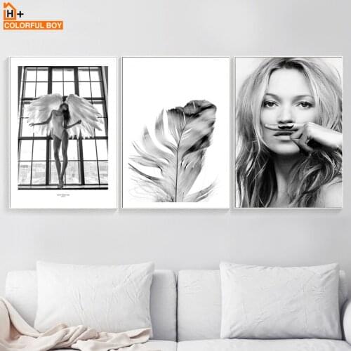 COLORFULBOY Angel Girl Canvas Painting Wall Art Print Nordic Posters And Prints Canvas Pictures For Living Room Decor