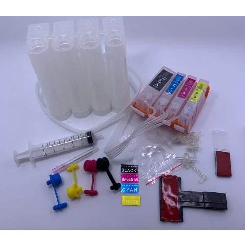 YOTAT 4pcs CISS PGI5 ink Cartridge PGI-5 CLI-8 for Canon PIXMA iP4200 iP4300 iP4500 MP500 iP5200 MP530 MP600 MP610 MP800 printer