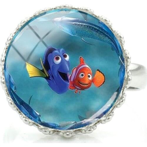 Disney Finding Nemo Art Ring Crown Fashion Design Ring Personality Creative Design Jewelry Accessories