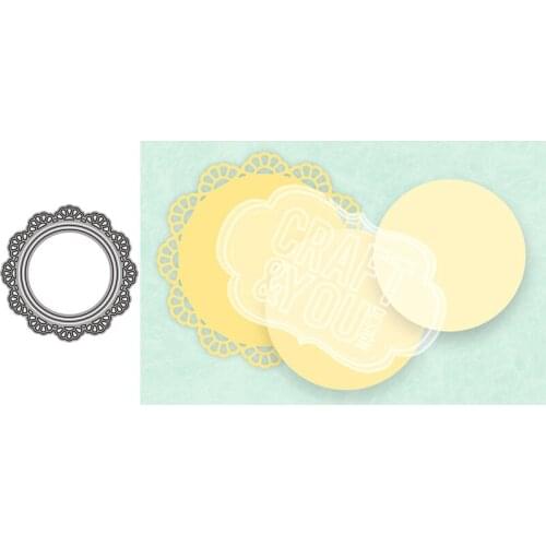 Round Flower Border New Metal Cutting Dies for Scrapbooking Mold Cut Stencil Handmade DIY Card Make Mould Model Craft Decoration