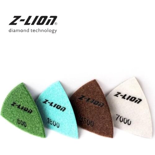 Z-LEAP 4pcs Trangular Sanding Pad For Fein Dremel Power Multi Tools Diamond Polishing Pad Oscillating Tool Sanding Abrasive Disc
