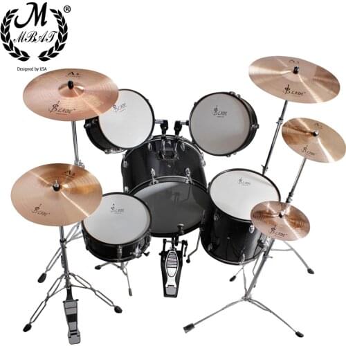 M MBAT Drum Set Cymbals Percussion Instrument Accessories 18/20 Inch or Full Size Hi-hats Brass Crash Cymbal with Music Tools