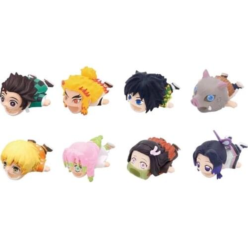 Anime Demon Slayer Model Doll Cable Bite Protector for Phone Usb Cable Organizer Winder Charger Wire Holder Cartoon Figure Toys
