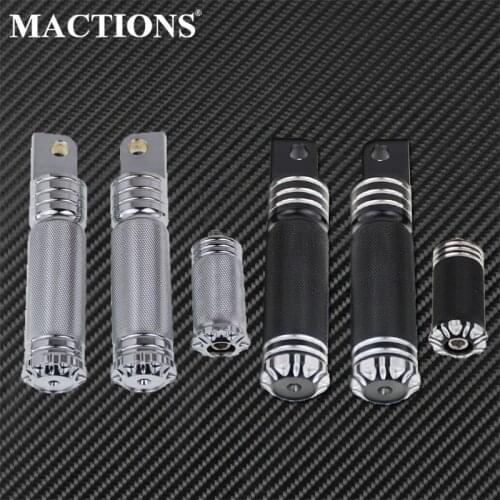 Motorcycle Foot Rest Pedal Footpeg Shifter Nail Pegs Black/Chrome For Harley Touring Sportster Dyna Softail Road King XL883 1200