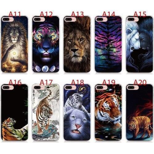 For Samsung Galaxy A90 A80 A70 A70S A70E A60 A50 A50S A40 A40S A30 A30S Silicone Animal Lion Tiger Print Soft TPU Phone Cover