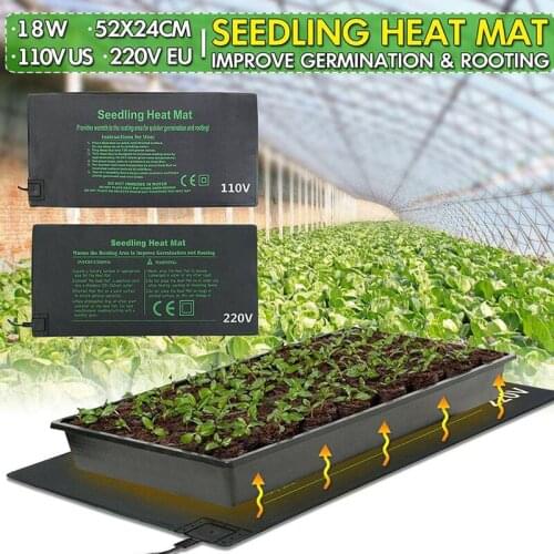 Seedling Heating Mat 50x24cm Waterproof Plant Seed Germination Propagation Clone Starter Pad 110V/220V Garden Supplies