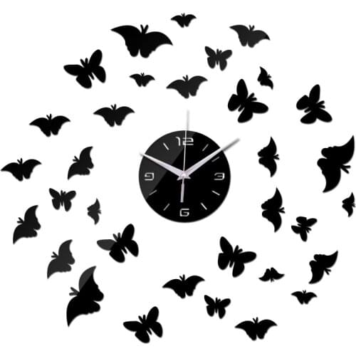 2019 promotion 33 mirror wall art Acrylic clock new modern design diy watch real home decor novelty clocks safe