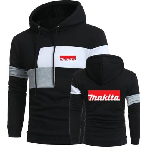 2021 Makita Spring Autumn NEW Custom Men Sports Hoodies Print Hooded Leisure Tops Male Pure Cotton Pullover Sweatshirts
