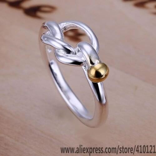 R044 Fine Silver Wholesale Rings Jewelry,Hot Sale -Sterling-Silver Charms Free Shipping Fashion Bean Ring /dseamjla Enaaneha